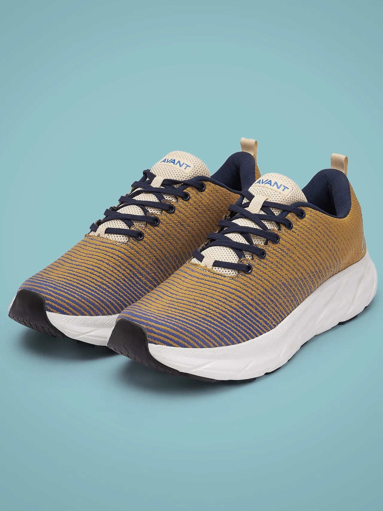 Avant Men's Matrix Running Shoes-Gold/Blue