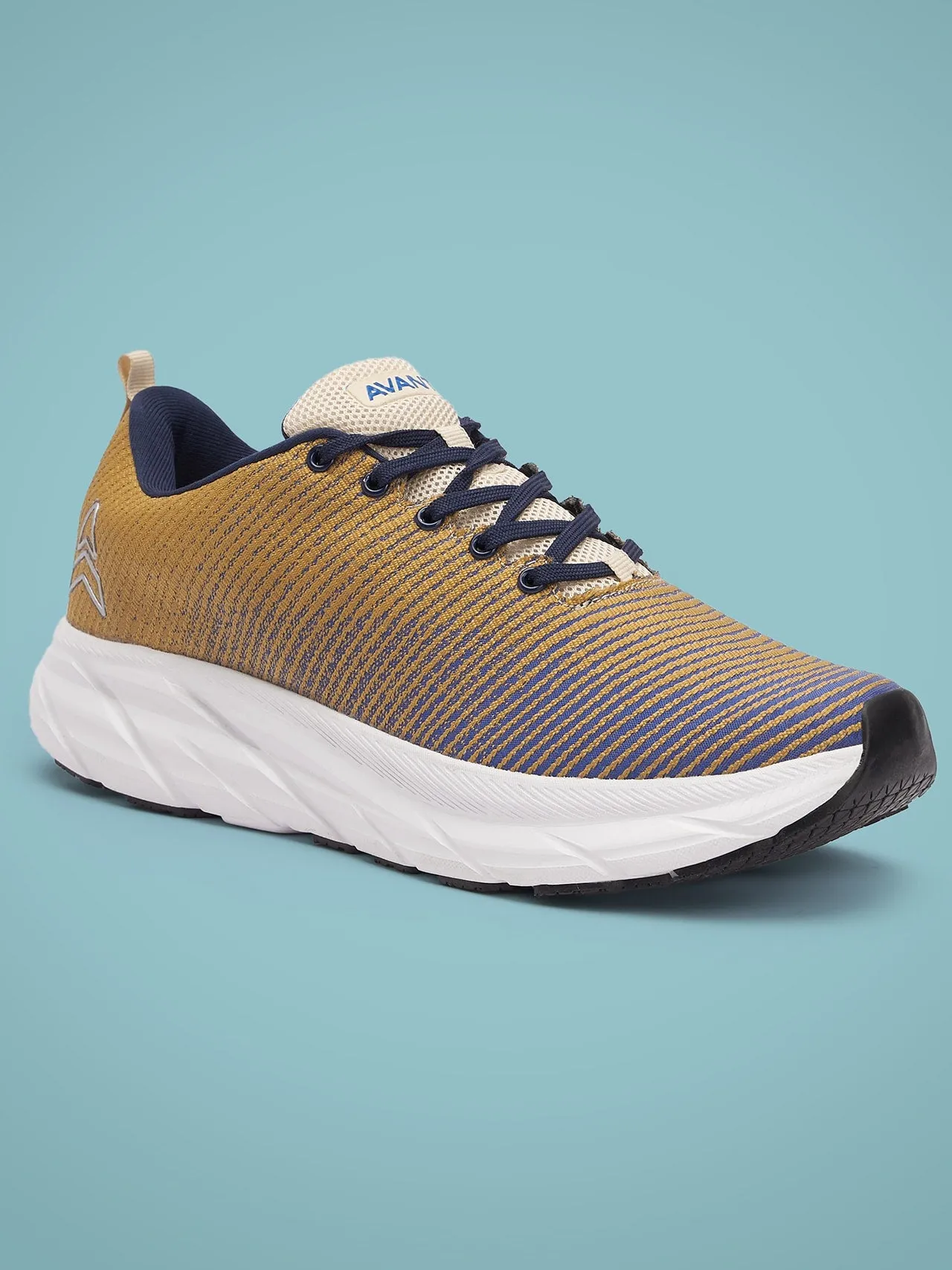 Avant Men's Matrix Running Shoes-Gold/Blue
