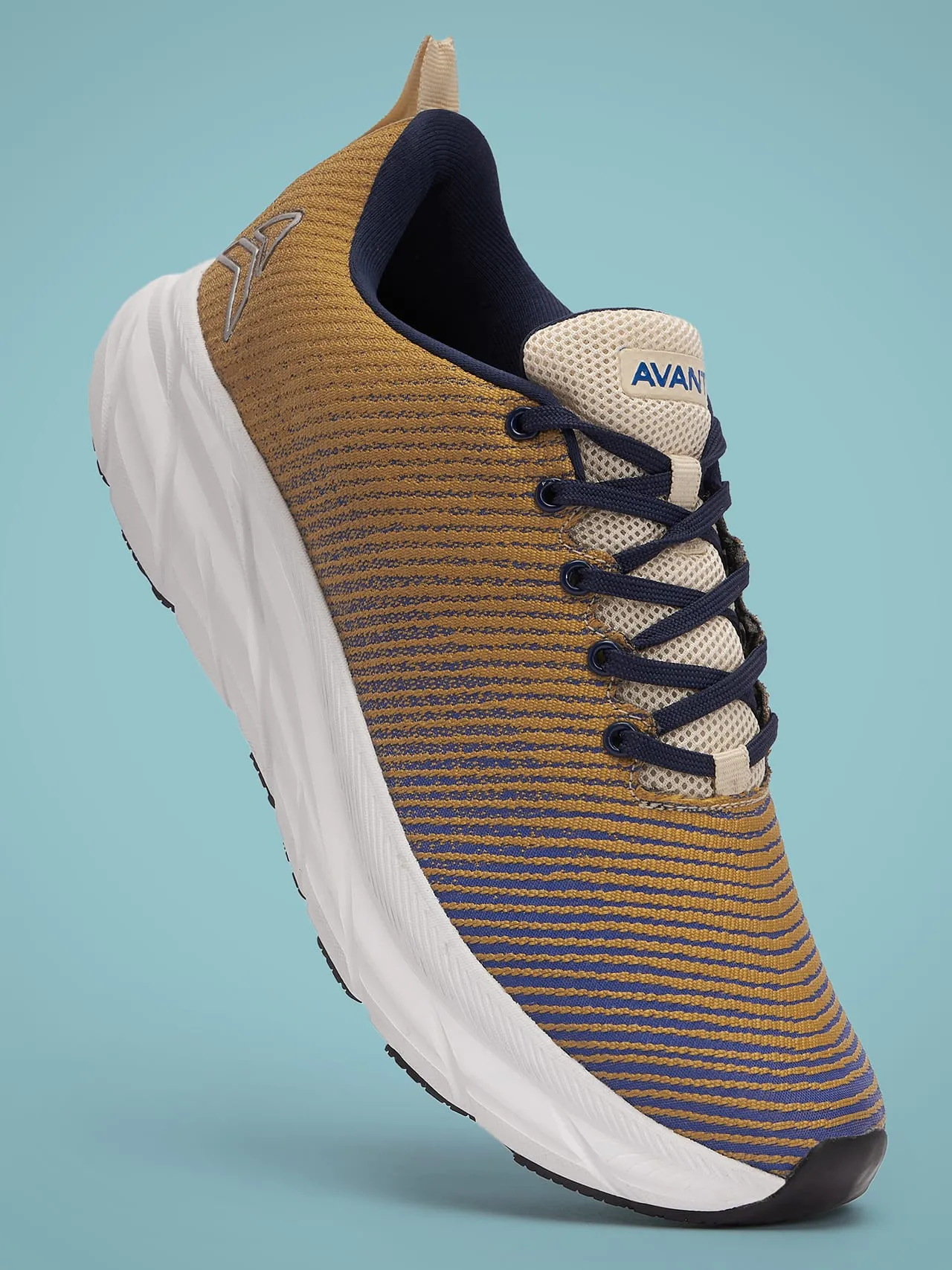 Avant Men's Matrix Running Shoes-Gold/Blue
