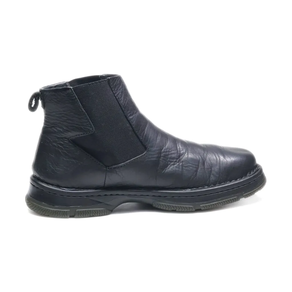 Bass Ankle Boots Leather Black Colour For Men