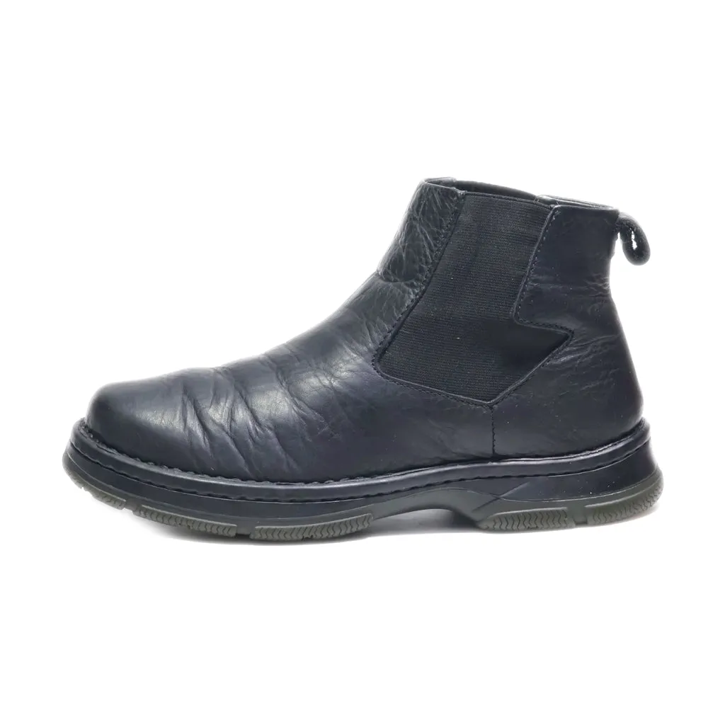 Bass Ankle Boots Leather Black Colour For Men