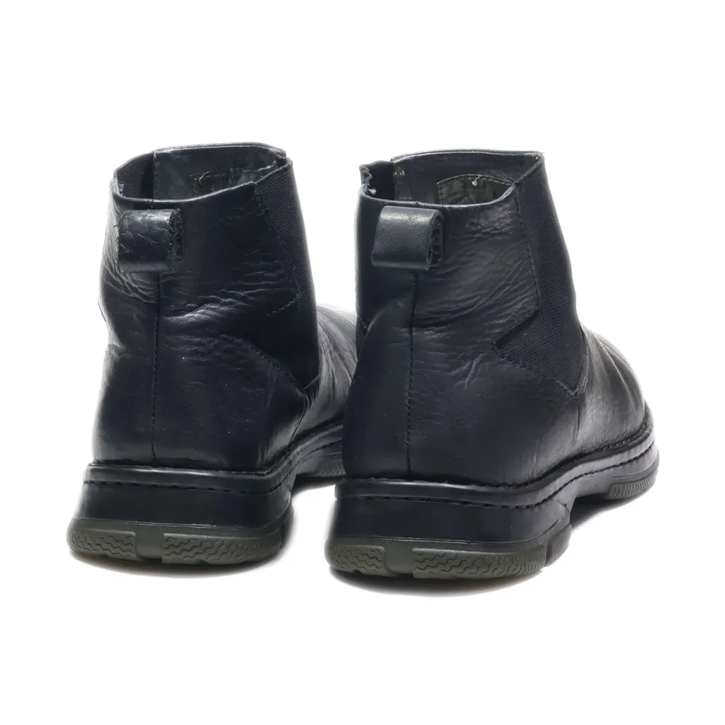 Bass Ankle Boots Leather Black Colour For Men