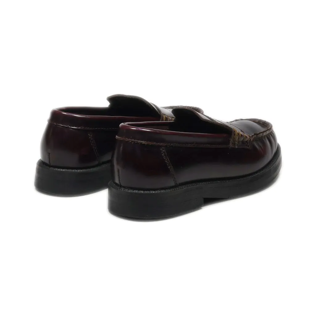 Bass Loafers Leather Maroon Colour For Kids