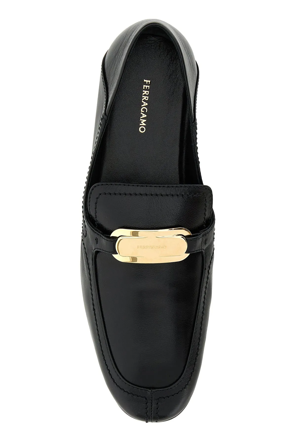 Black leather Elaine loafers