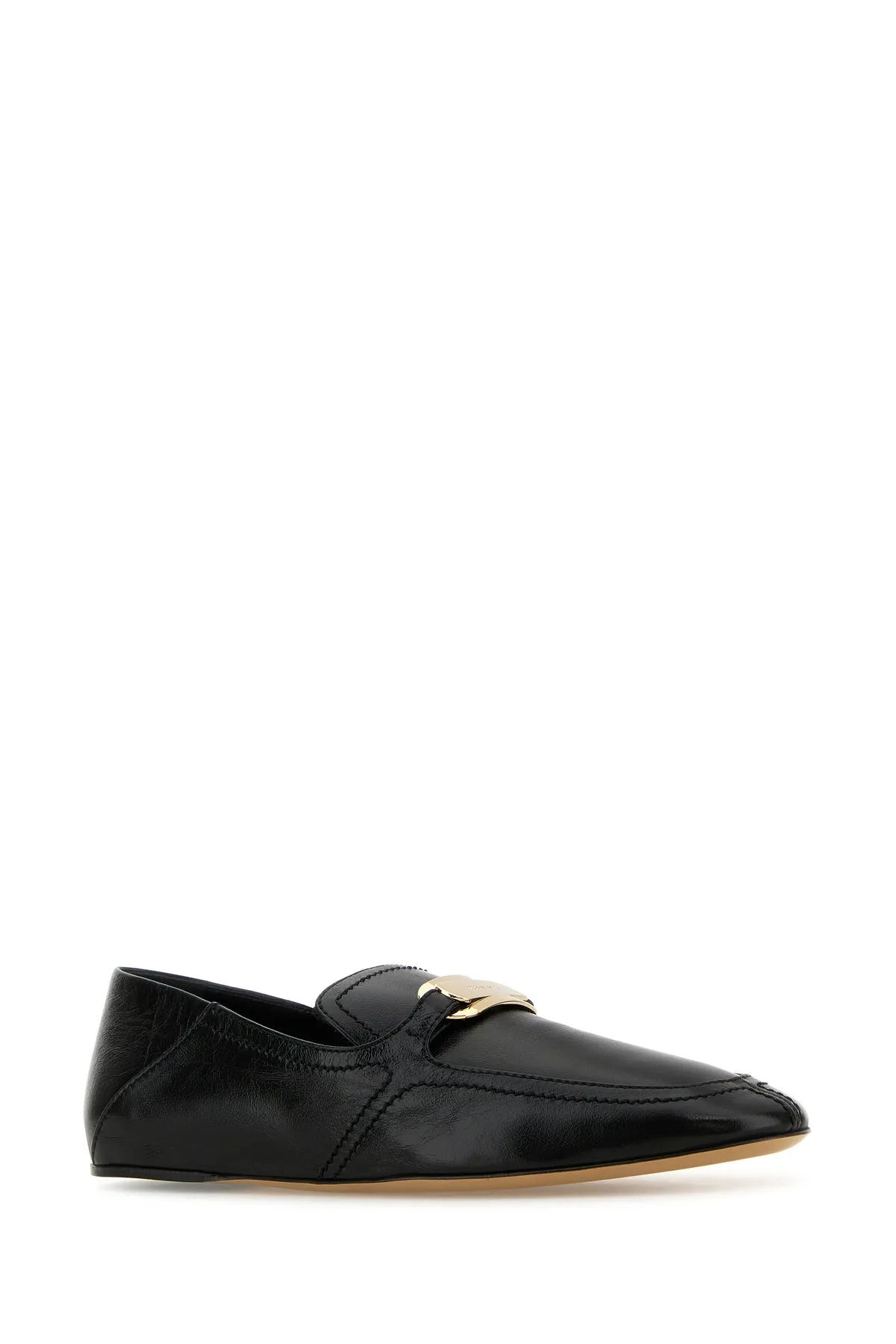 Black leather Elaine loafers