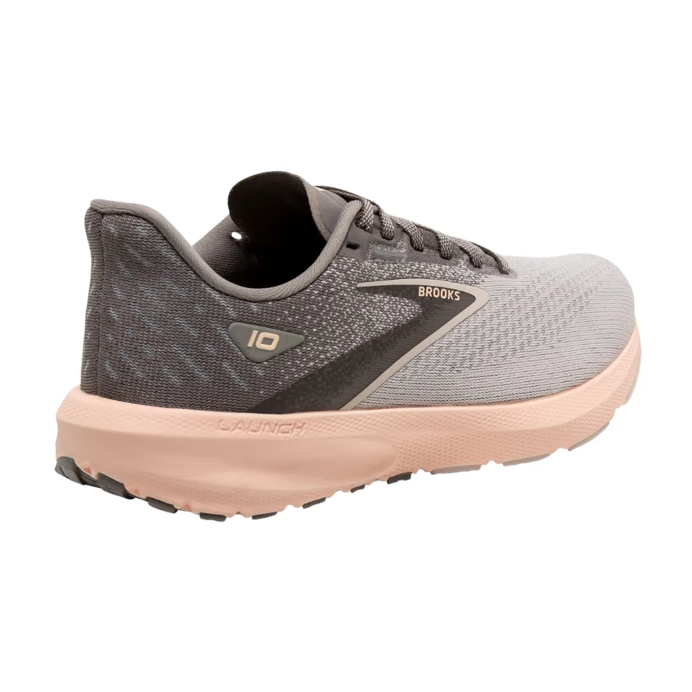 Brooks Launch 10 Grey/Crystal Grey/Pale Peach Running Shoes (Women's)