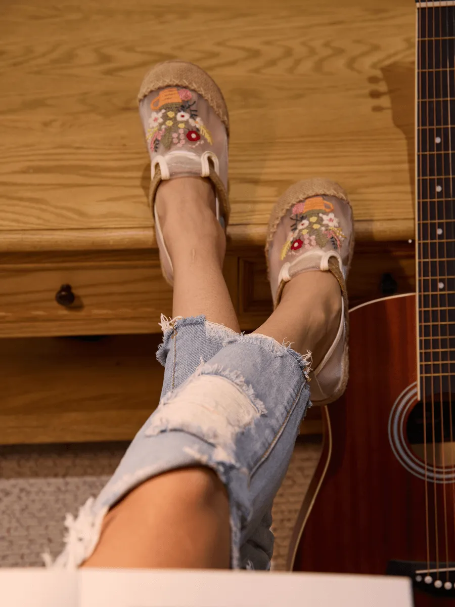 Cactus Rose | Gracelynn Floral Embroidered Mesh Loafer