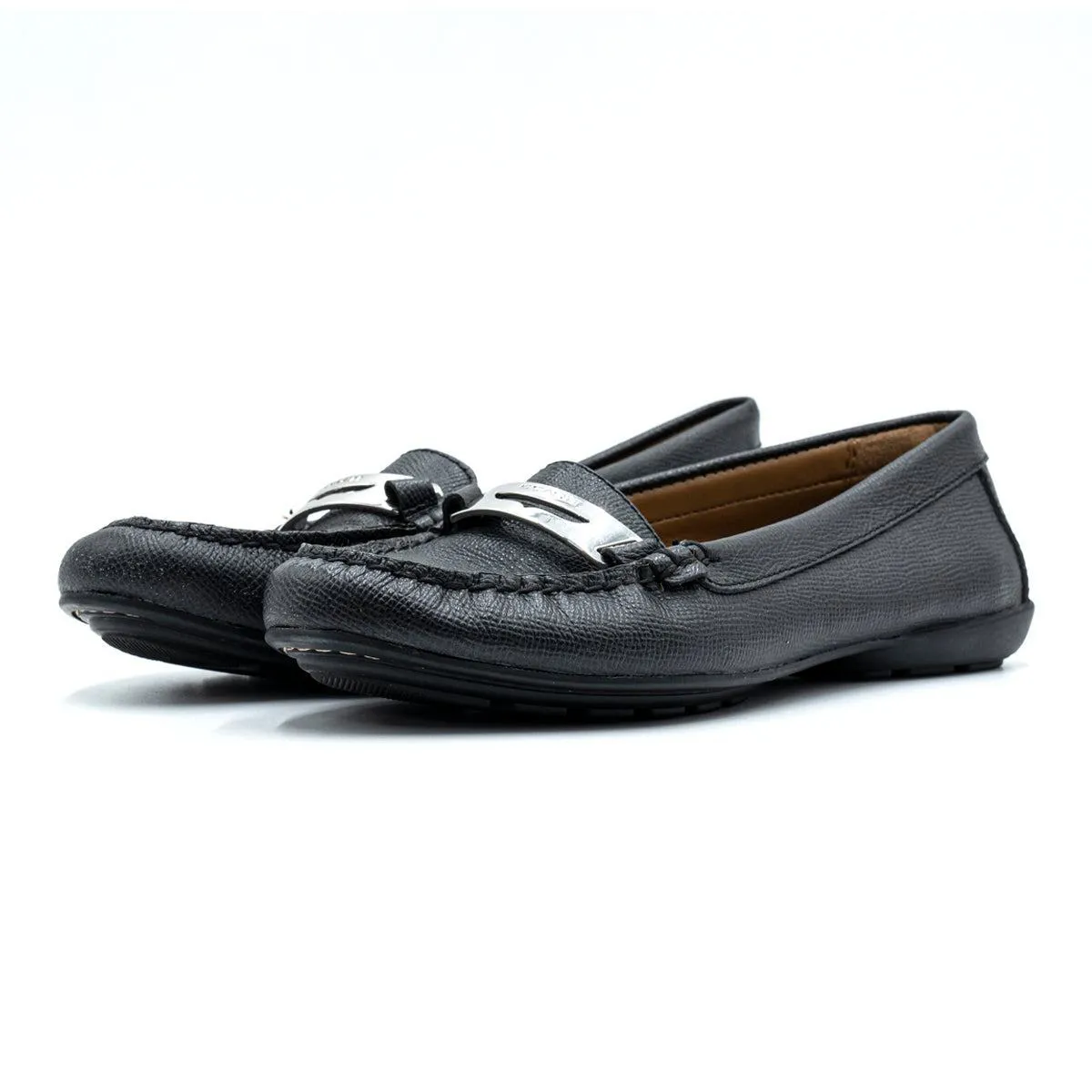 Coach Nola Casual Loafers Leather Black Colour For Women