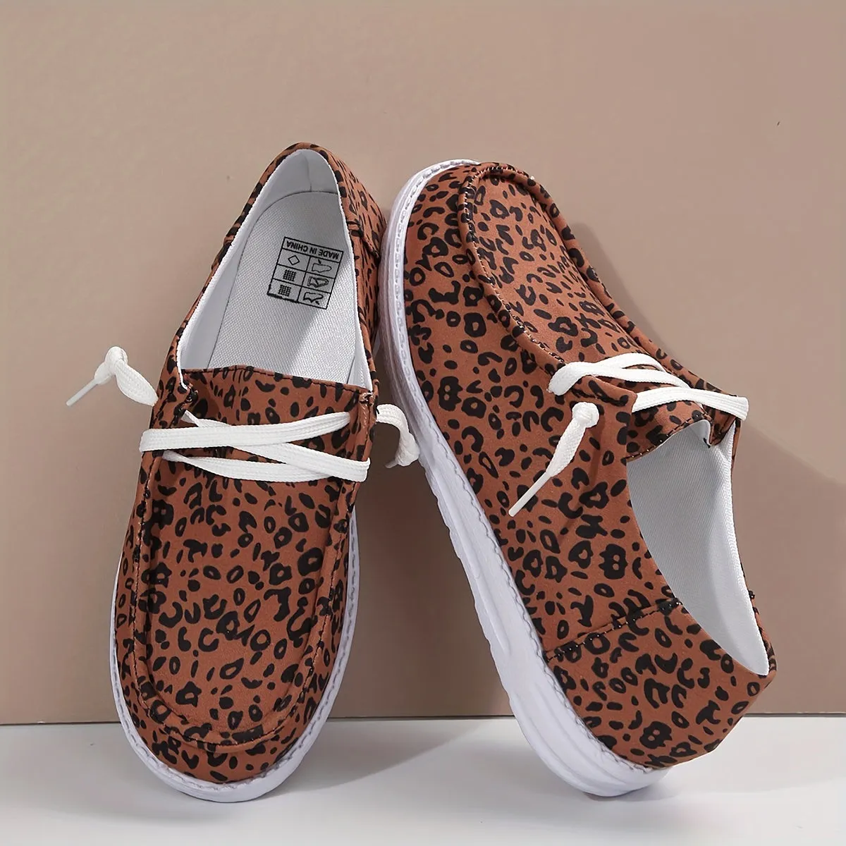 Dames loafers-stylish zomerschoenen met veter en print