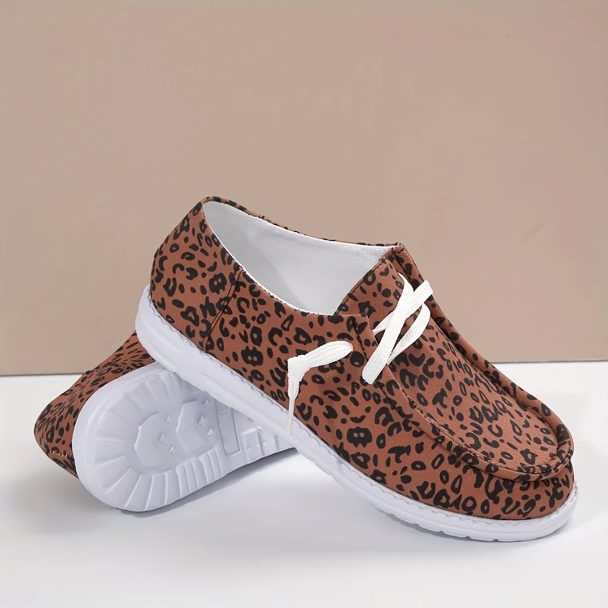 Dames loafers-stylish zomerschoenen met veter en print