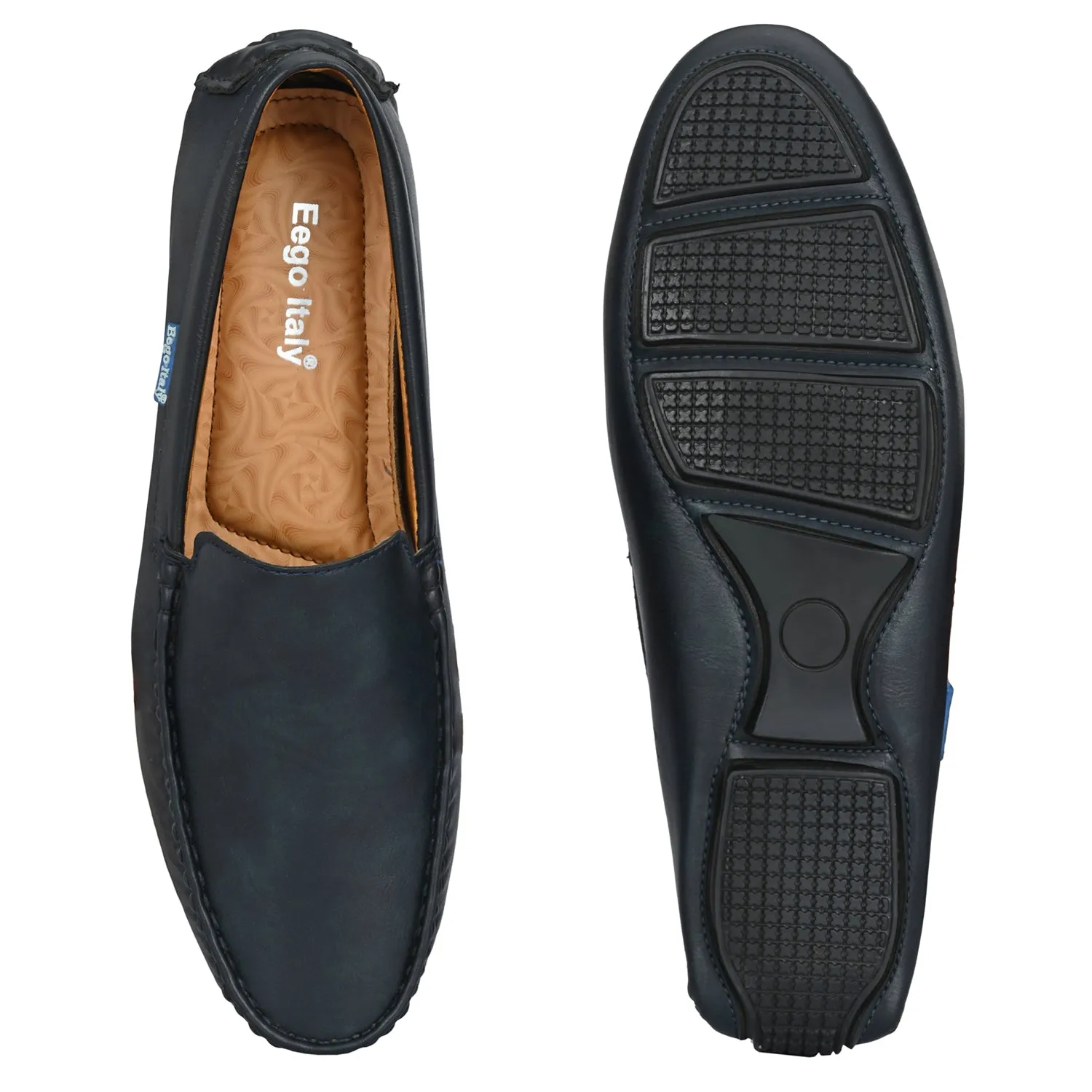 Eego Italy Plus Size Loafers GT-11-BLUE