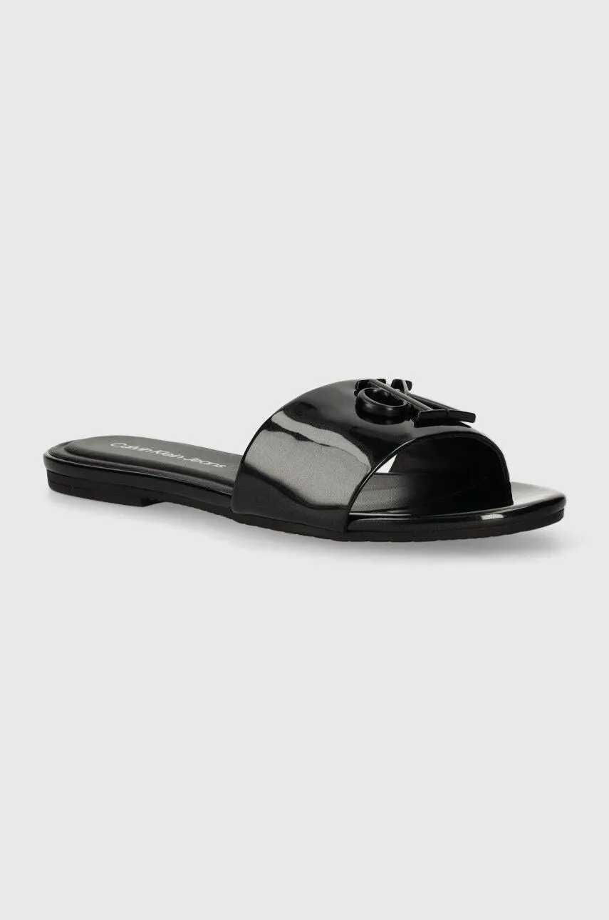 Flat Sandal Slide Mg Met