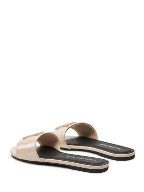 Flat Sandal Slide Mg Met