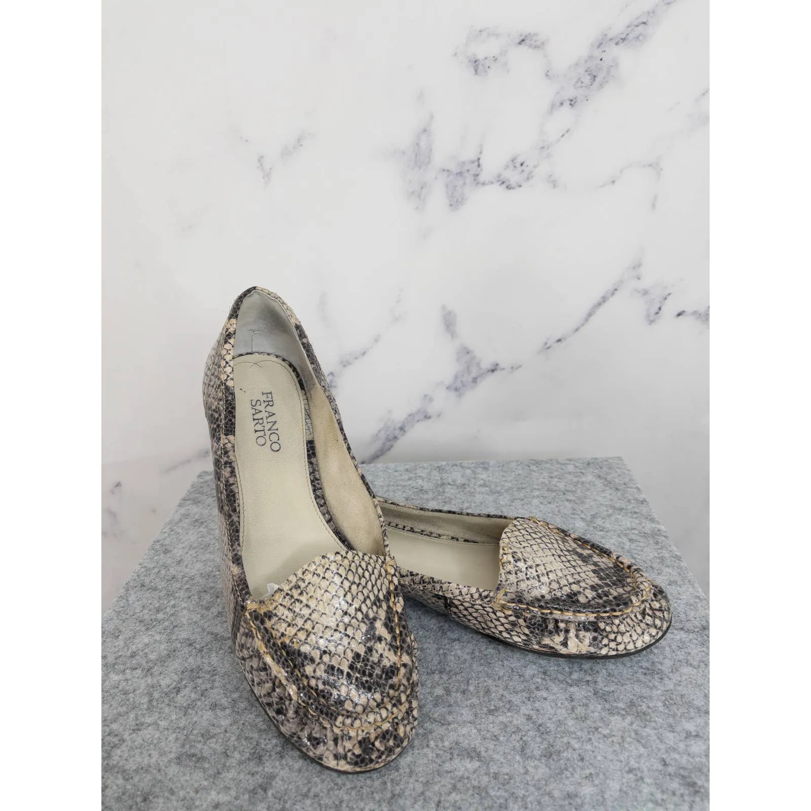 Franco Sarto | Tremor Snake Loafers | Size 7.5