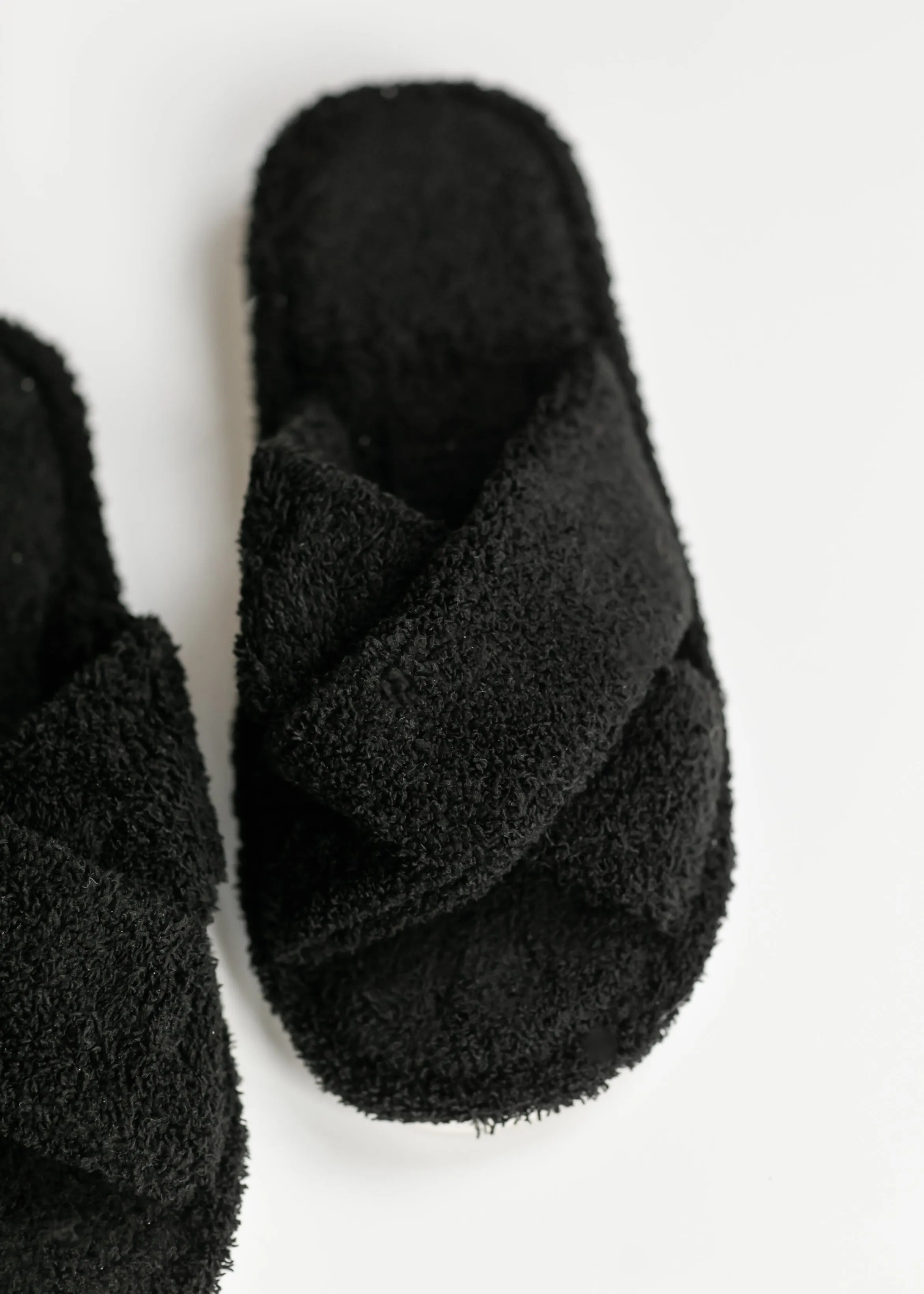 Fuzzy Criss Cross Slipper