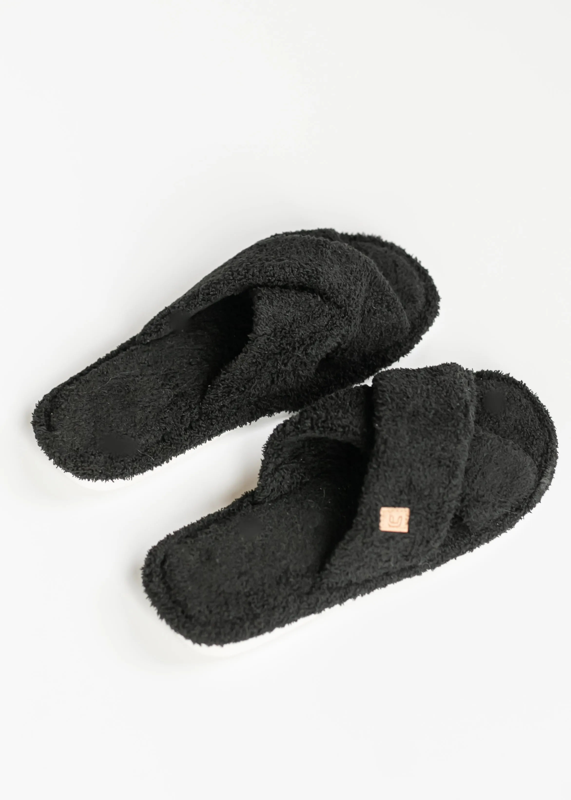 Fuzzy Criss Cross Slipper