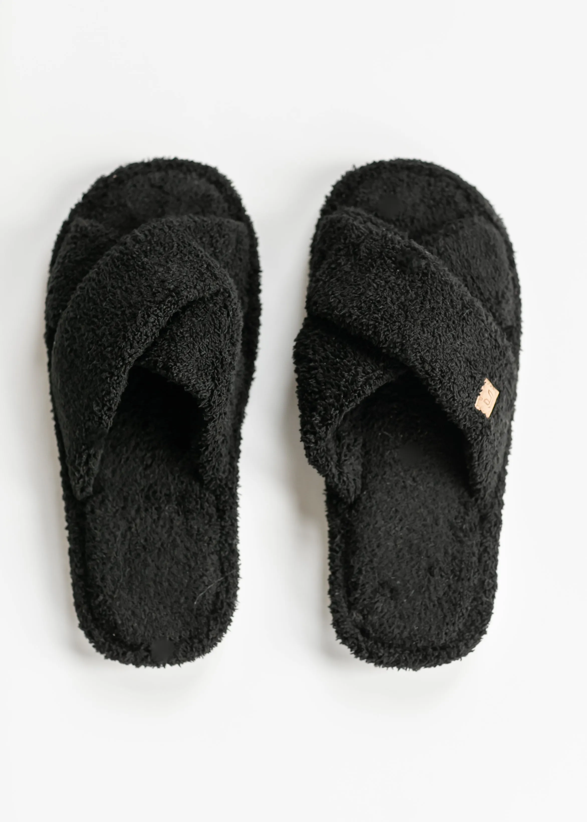 Fuzzy Criss Cross Slipper