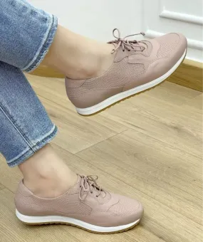 Gilded Glamour Step into Sophistication with Rose Gold Sneakers