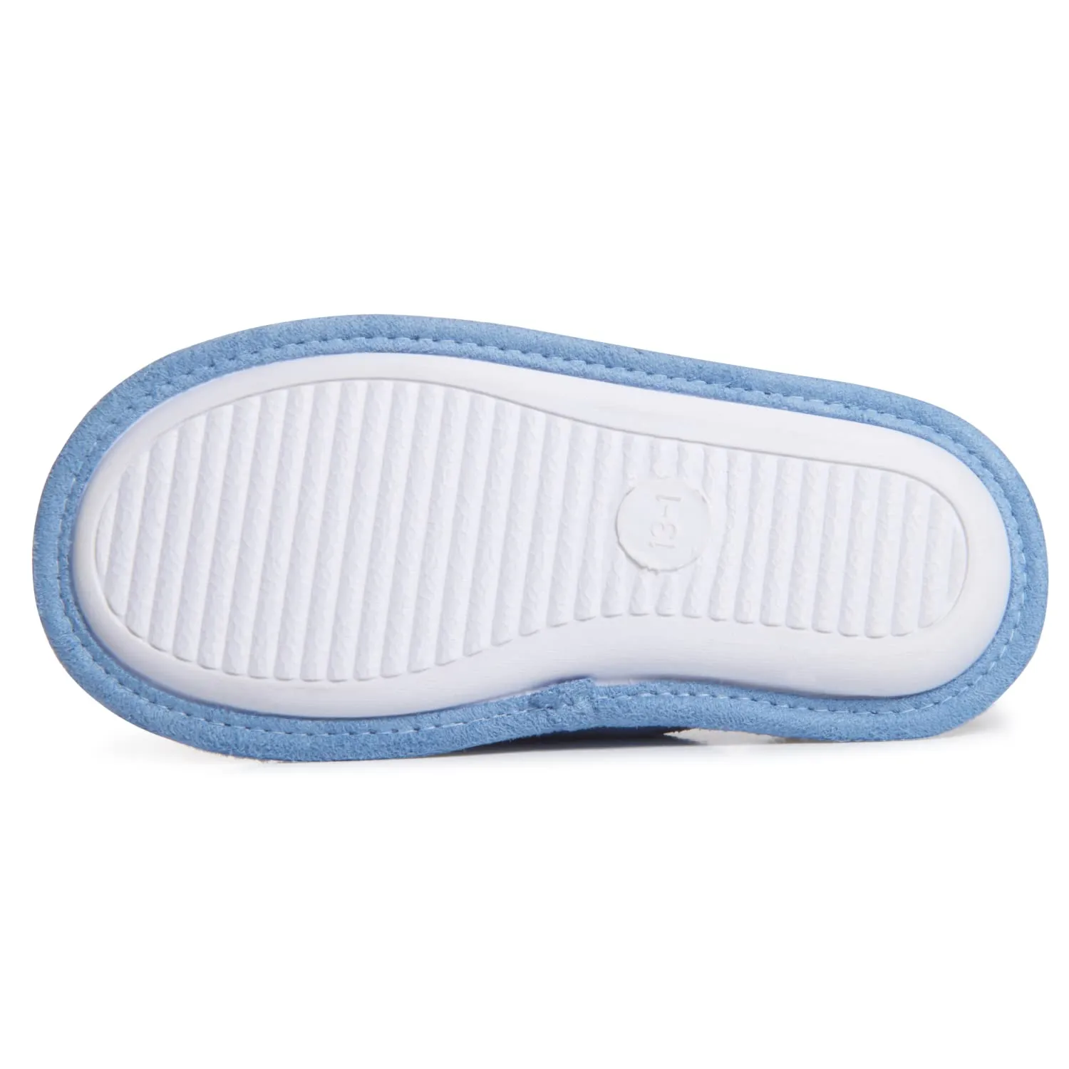 Lucky Brand Girls Micro Suede Scuff Slippers, Fuzzy Rubber Sole House Shoes, Kids Faux Fur Lined Indoor Outdoor Slipper