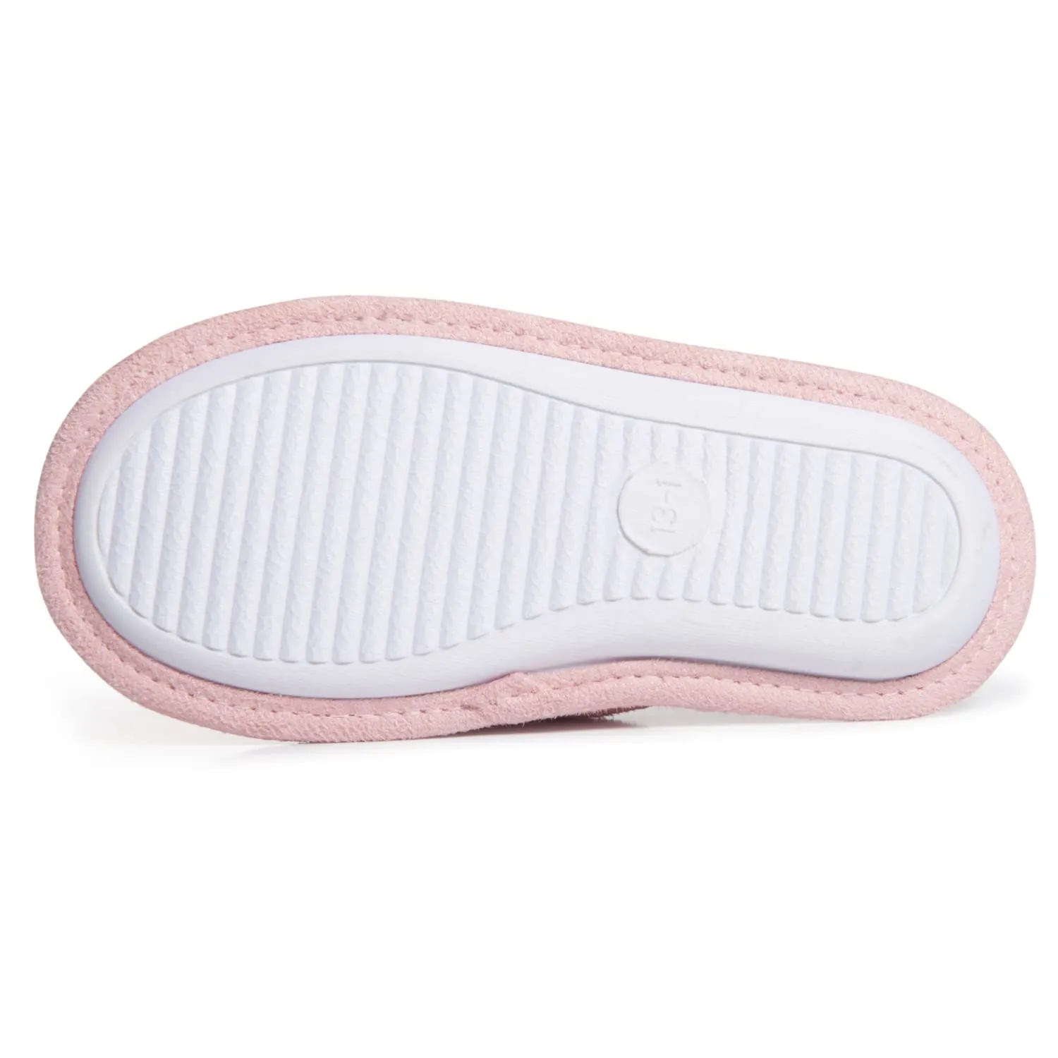 Lucky Brand Girls Micro Suede Scuff Slippers, Fuzzy Rubber Sole House Shoes, Kids Faux Fur Lined Indoor Outdoor Slipper