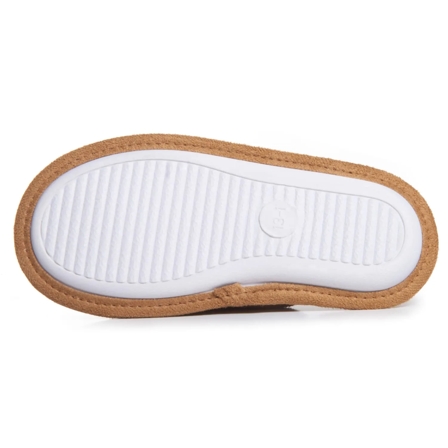 Lucky Brand Girls Micro Suede Scuff Slippers, Fuzzy Rubber Sole House Shoes, Kids Faux Fur Lined Indoor Outdoor Slipper