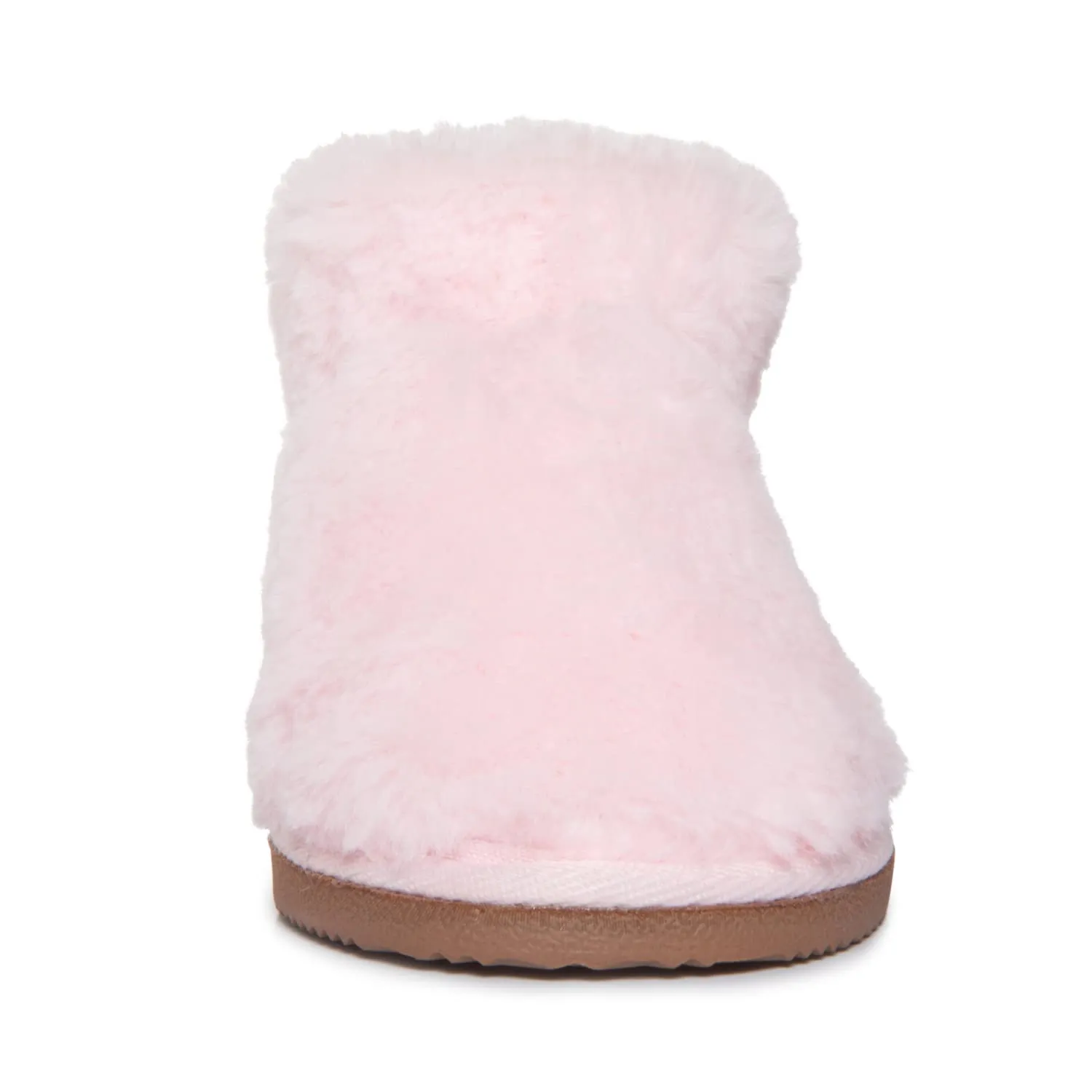 Lucky Brand Girls Plush Bootie Slippers, Fuzzy Rubber Sole Bedroom Slipper Booties, Little Kids Cozy Fluffy House Shoes Boots