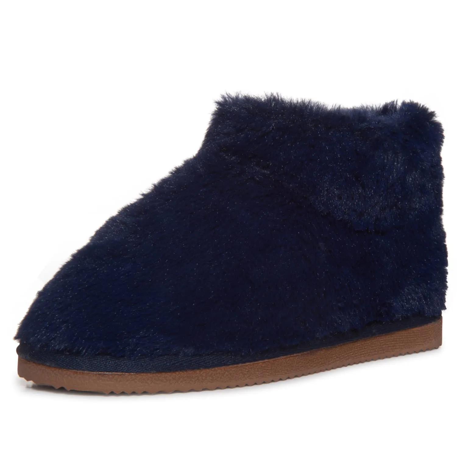 Lucky Brand Girls Plush Bootie Slippers, Fuzzy Rubber Sole Bedroom Slipper Booties, Little Kids Cozy Fluffy House Shoes Boots