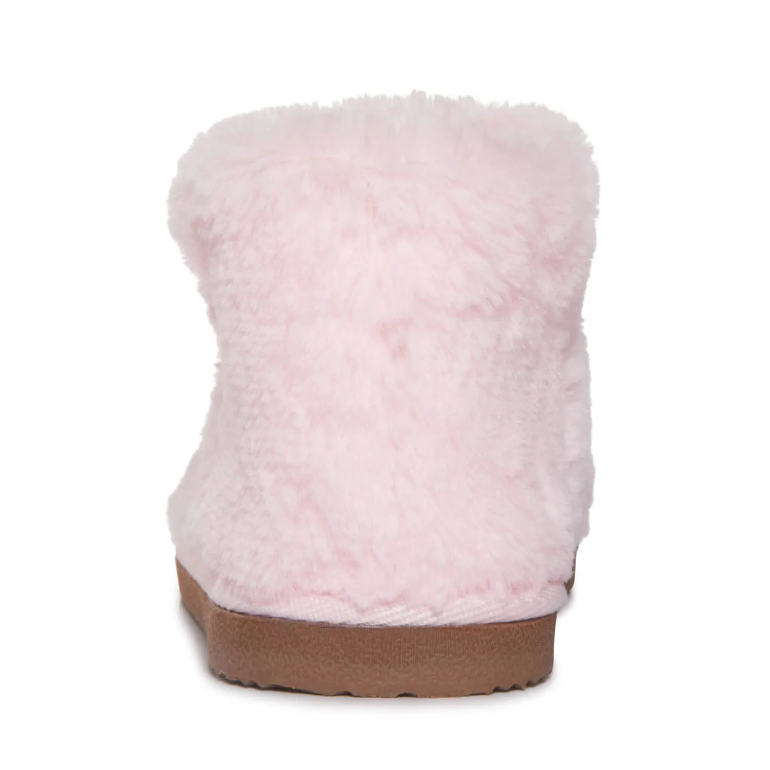 Lucky Brand Girls Plush Bootie Slippers, Fuzzy Rubber Sole Bedroom Slipper Booties, Little Kids Cozy Fluffy House Shoes Boots