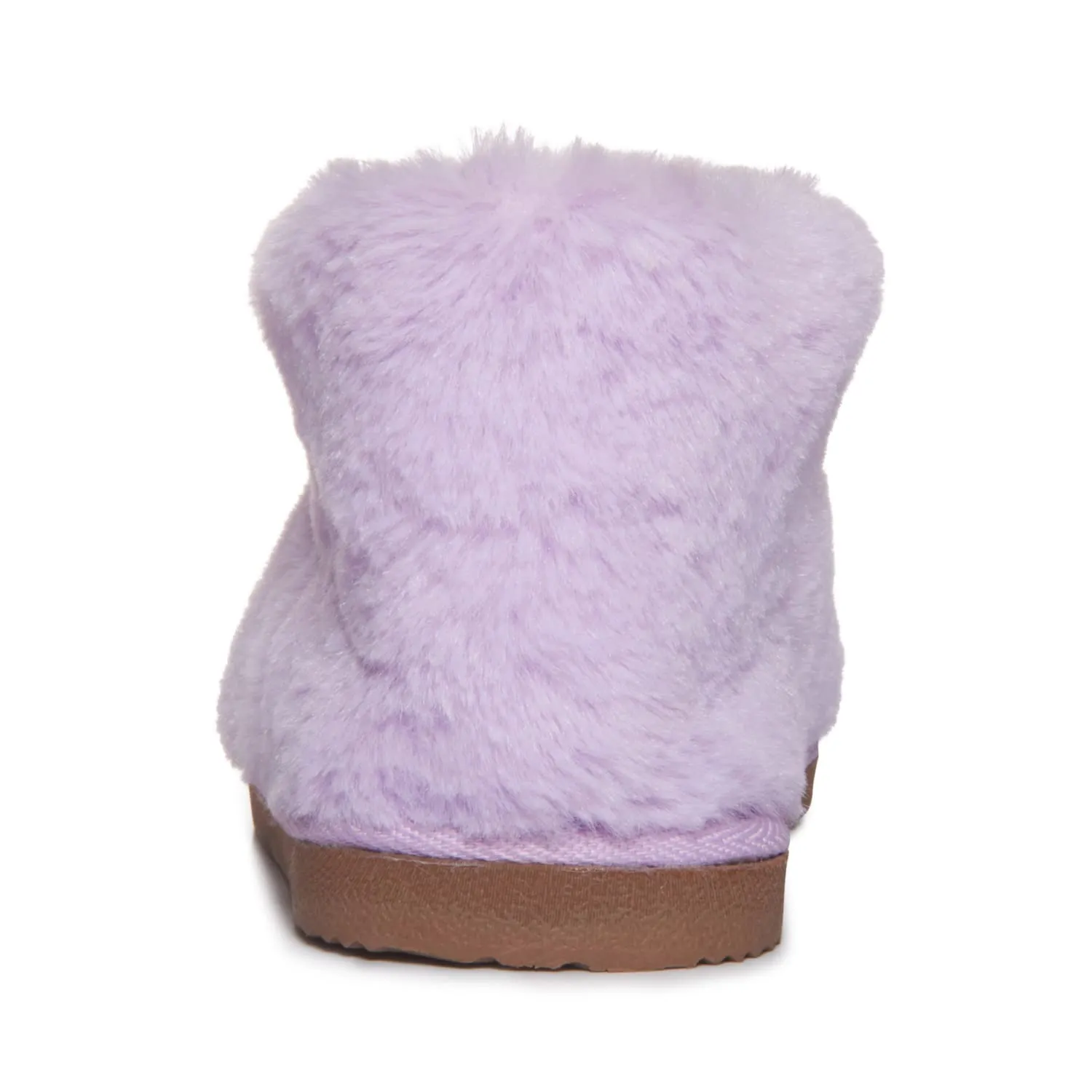 Lucky Brand Girls Plush Bootie Slippers, Fuzzy Rubber Sole Bedroom Slipper Booties, Little Kids Cozy Fluffy House Shoes Boots