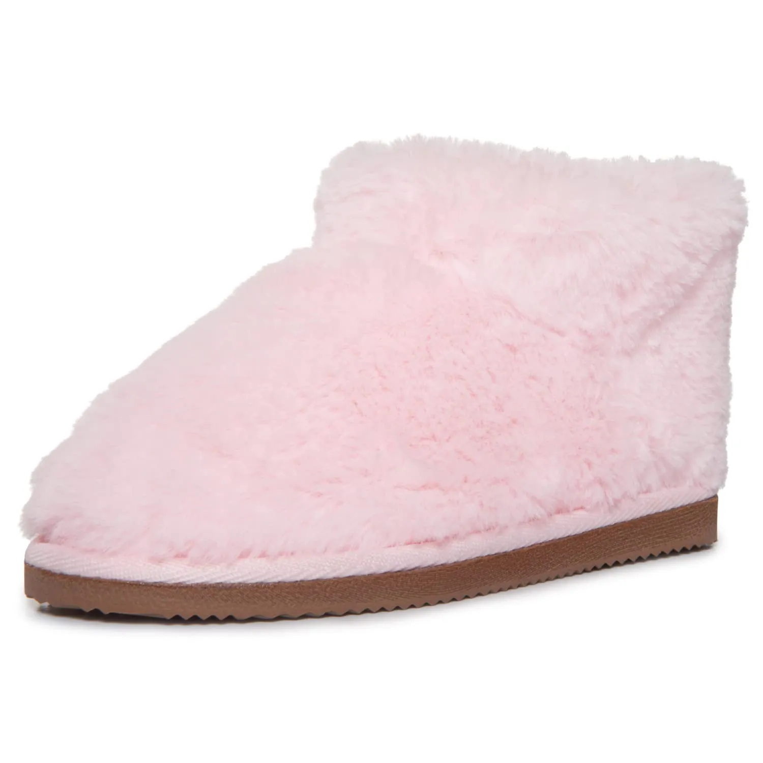 Lucky Brand Girls Plush Bootie Slippers, Fuzzy Rubber Sole Bedroom Slipper Booties, Little Kids Cozy Fluffy House Shoes Boots