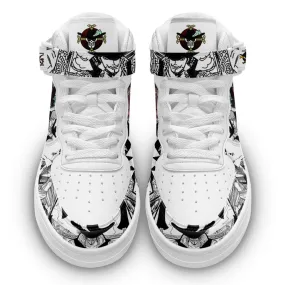 Mihawk Sneakers Air Mid OP Custom Anime Shoes Mix Manga