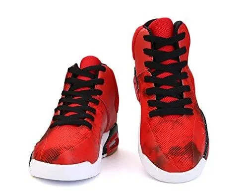 No.66 TOWN Men's Air Shock Absorption Running Tennis Shoes Sneaker Basketball Shoes Size 9.5 Red