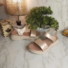 Peach Wedge Sandals