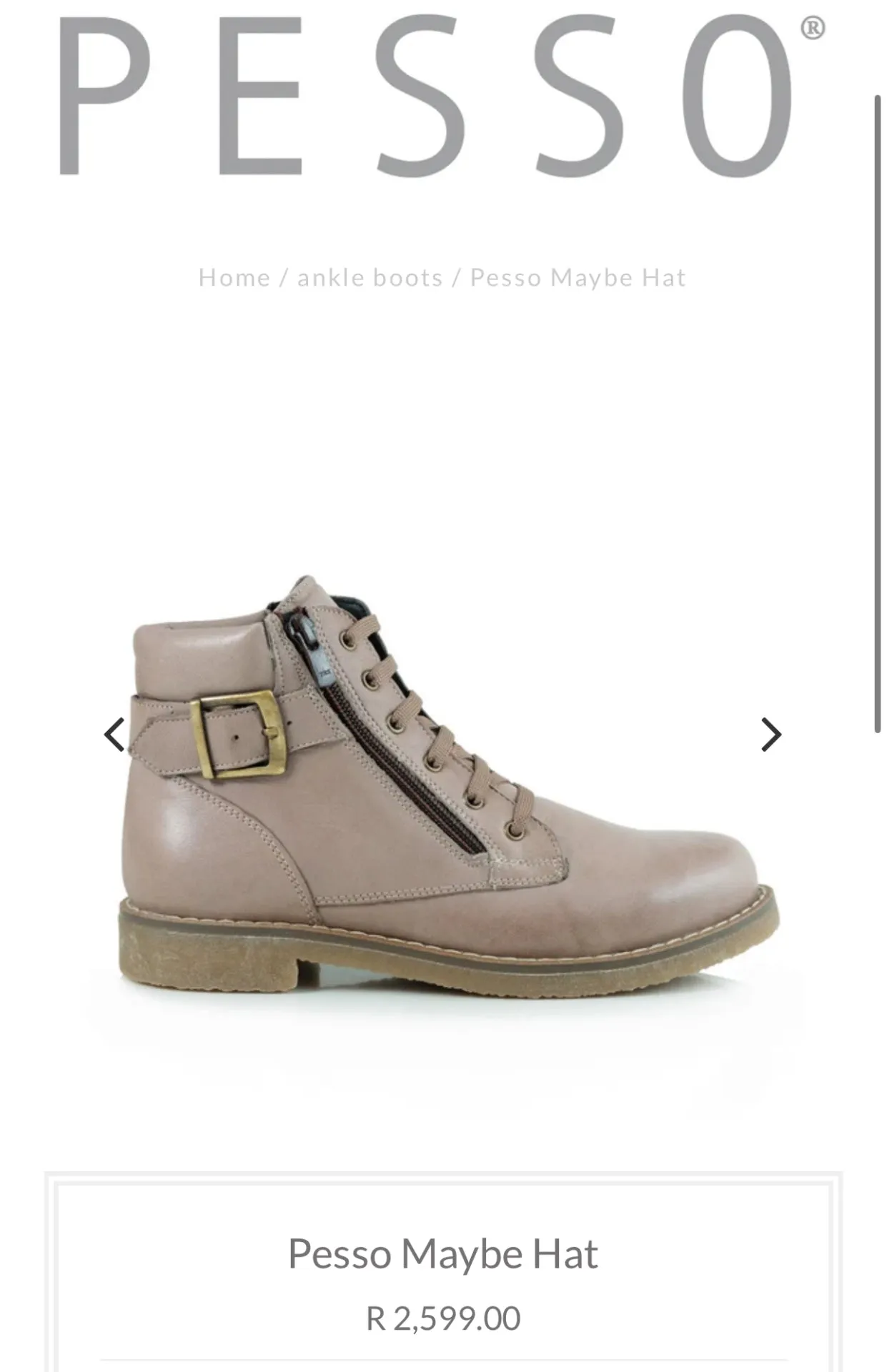 Pesso Taupe Ankle Boots 4 RRP R2,599