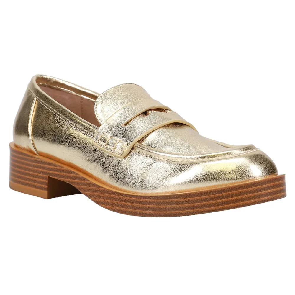 Porter Metallic Penny Loafers