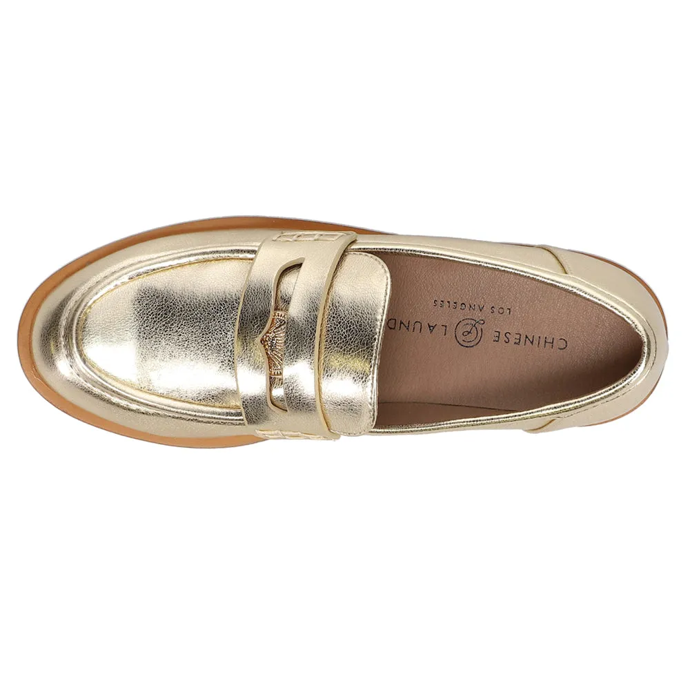Porter Metallic Penny Loafers
