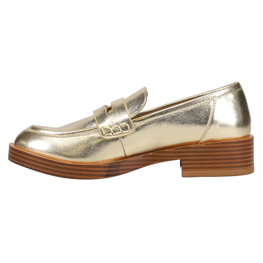 Porter Metallic Penny Loafers
