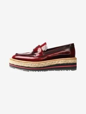 Red platform loafers - size EU 36.5