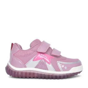 Rose pink light up sneaker with star
