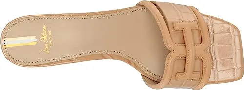 Sam Edelman Waylon Bleechwood Slip On Squared Open Toe Low Block Heel Sandals