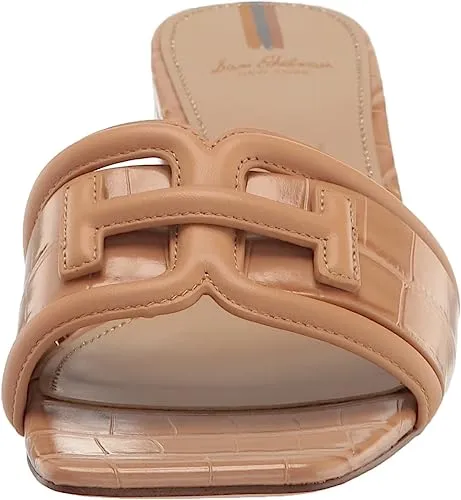 Sam Edelman Waylon Bleechwood Slip On Squared Open Toe Low Block Heel Sandals