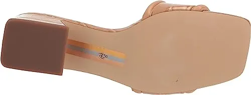 Sam Edelman Waylon Bleechwood Slip On Squared Open Toe Low Block Heel Sandals