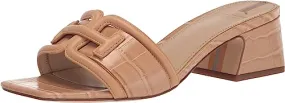Sam Edelman Waylon Bleechwood Slip On Squared Open Toe Low Block Heel Sandals