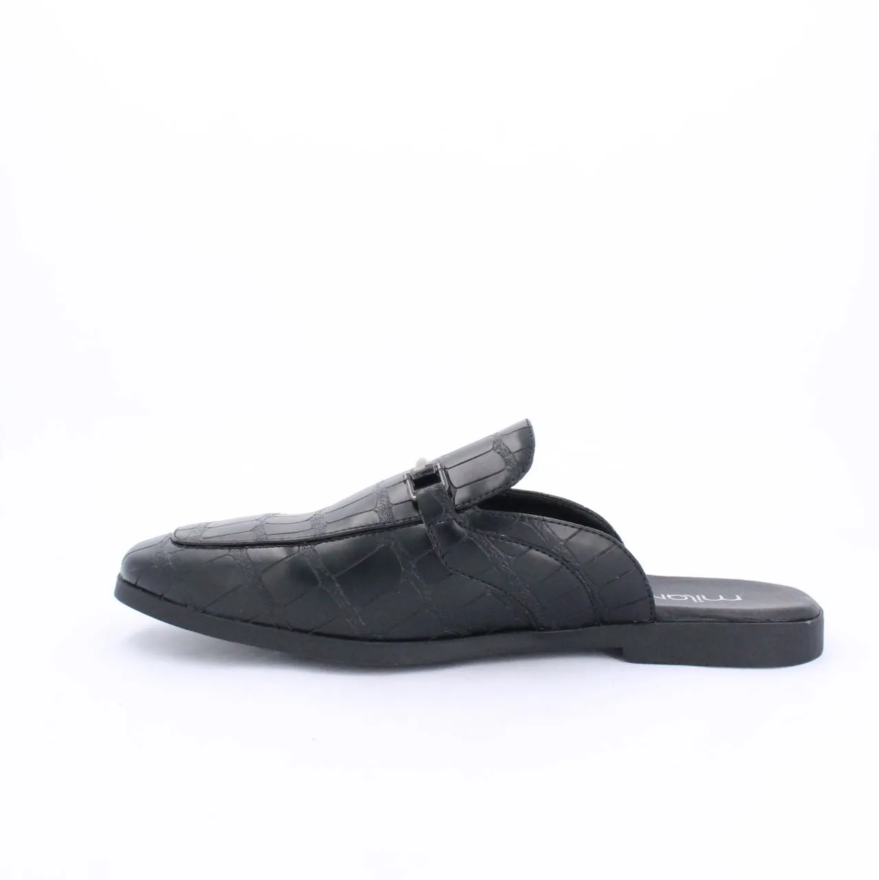 VALERIO MENS BACKLESS LOAFERS-BLACK