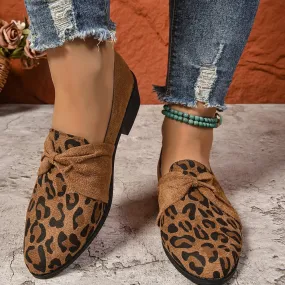 Women's Loafers Pointed Toe Chunky Heel Shoes