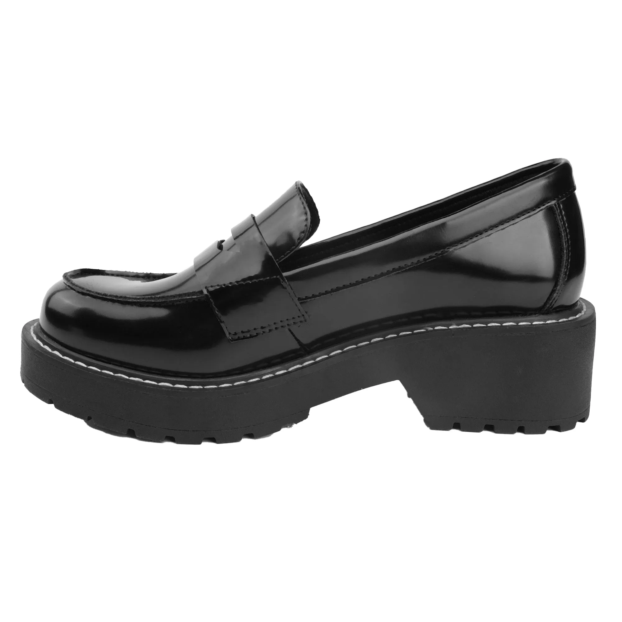 Women's Slip on Penny Loafers Shoes-Comfort Suede Platform Chunky Moccasin Shoes for Work, Casual Women's Lug Sole Loafers