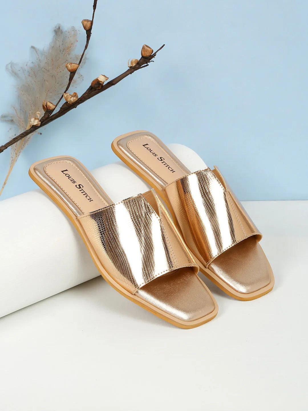 Women's Sultan Flat Fashion Shiny Strap Lightweight Sandals
