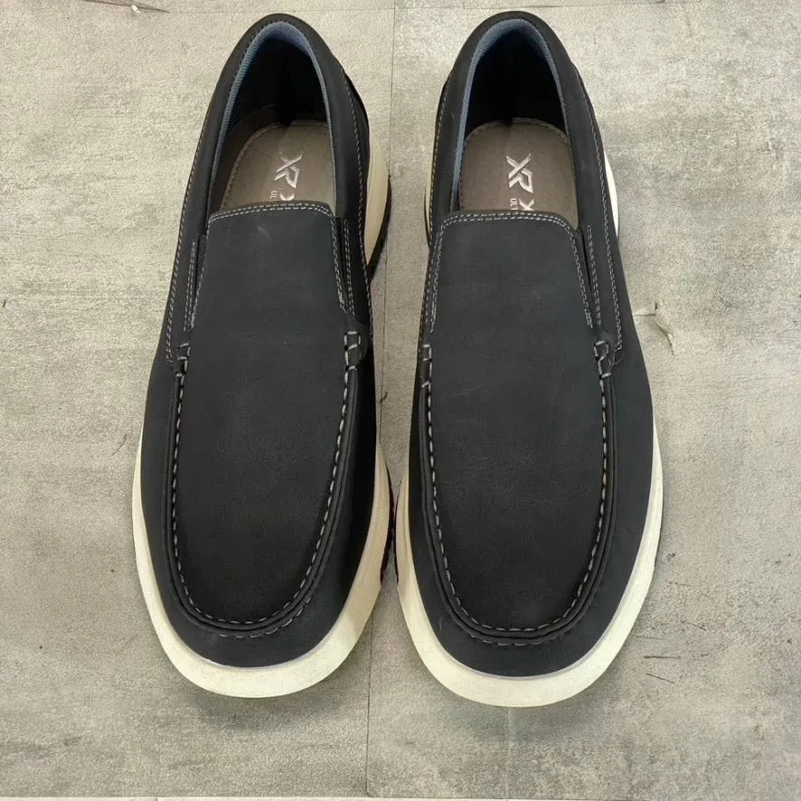 XRAY FOOTWEAR Men's Black Faux-Leather Berlin Slip-On Loafers SZ 12